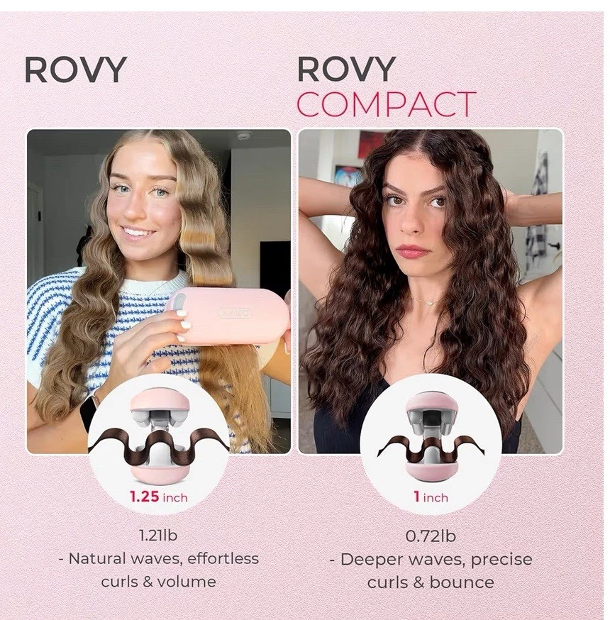 Curling Iron Hair Crimper Waver - TYMO ROVY Beach Waves Curling Wand 1 Inch - Image 2 of 4