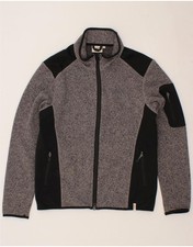 HAKRO Mens Tracksuit Top Jacket Small Grey Colourblock Polyester BQ02