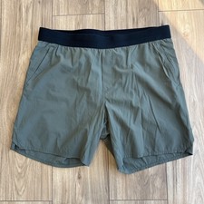 Ten Thousand Tactical Shorts Men XL Green Lined 7  Inseam Drawstring Gym Ripstop
