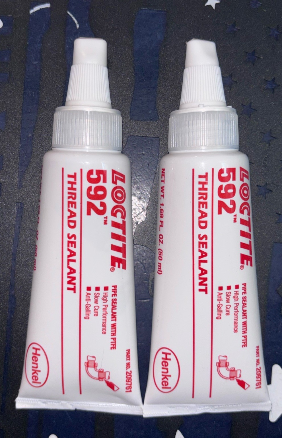 (2) Loctite 592 Thread Sealant 50mL Pipe Sealant PTFE 1.69 FL. OZ.  59231 209761