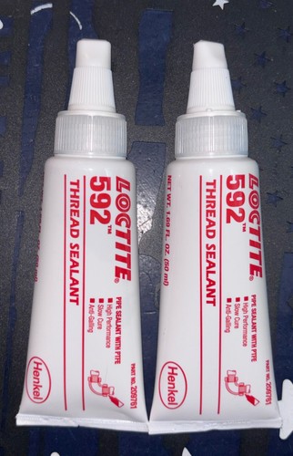 (2) Loctite 592 Thread Sealant 50mL Pipe Sealant PTFE 1.69 FL. OZ. 59231 209761
