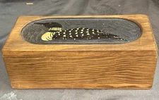 LL Bean Vintage Hand Carved  Duck On Wooden Trinket Box , GREAT CHRISTMAS GIFT