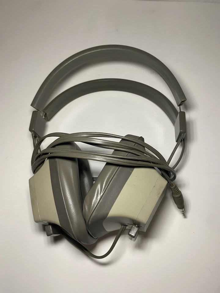 Auriculares aéreos de audio estéreo marrón con conector auxiliar Telex Explorer de 3,5 mm de colección Foto 4 de 4