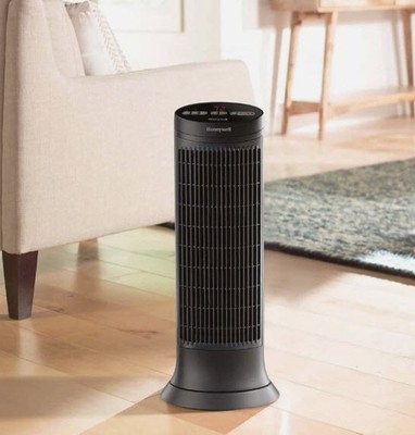 HCE322V  1500W Digital Slim Tower Rotating Heater Black 21.6 In