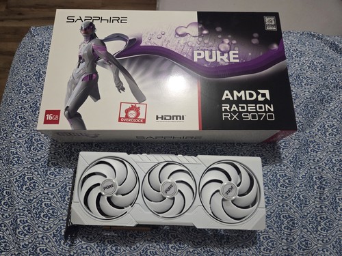 Sapphire AMD Radeon PURE RX 9070 16G D6 OC White Graphics card 11349-02-20G