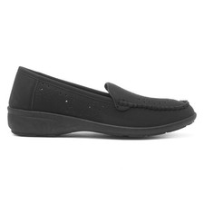 Softlites Womens Shoes Black Adults Ladies Loafer Slip On Casual SIZE