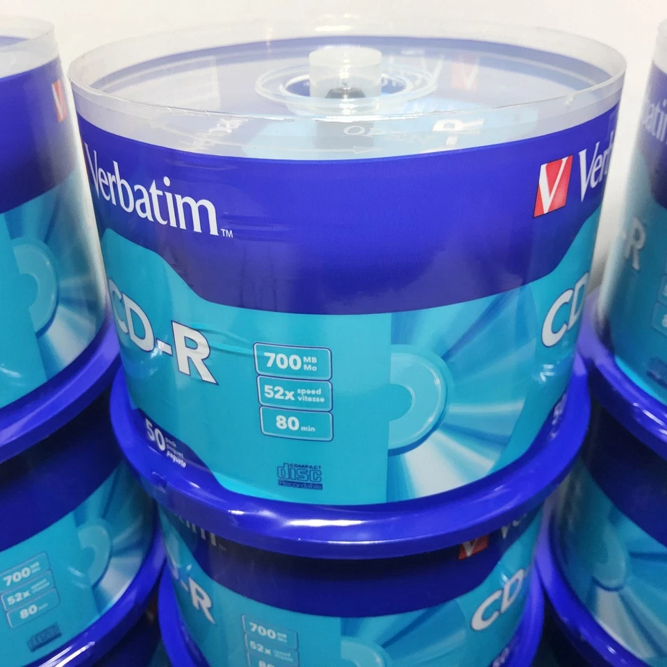 Set of 8 verbatim cD-R discs 700MB/80min 52x spindle silver 50/Pack 94691 office - Image 4 of 4