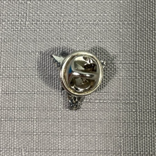 Angel Wing Lapel Pin Brooch 1 Inch Silver Tone - Picture 2 of 3