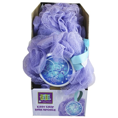 #ad Razz Easy Grip Ice Princess Bath Pouf Countertop Display 8 Per Display $12.00