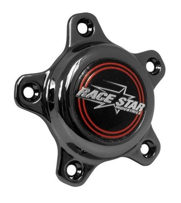Race Star 5 Lug Short Plastic Dark Star Wheel Center Cap with Medallion & Screws