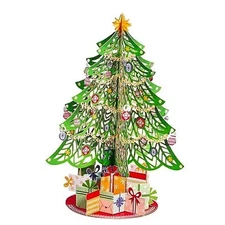  Christmas Card, 3D Pop Up Christmas Tree with Christmas Tree with Ornaments