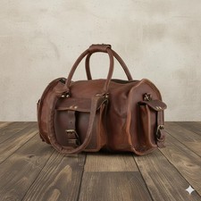 bag Leather Duffle Men Travel Gym Overnight Weekend bag