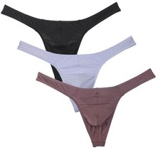 Soft Thong Men's Underwear Low Rise Briefs Comfy Pool Beach Yoga Bikini for Man