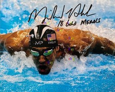 MICHAEL PHELPS Olympic Gold Signed 8x10 autographed photo Reprint