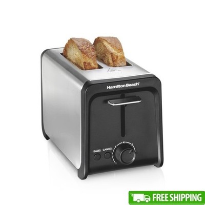 2 Slice Toaster Wide Slots Bagel Function Toast Boost Stainless Steel Design New