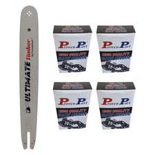 18" Bar & Four Chains For Stihl 3005 008 4717 Pitch .325" Gauge .063"  68DL