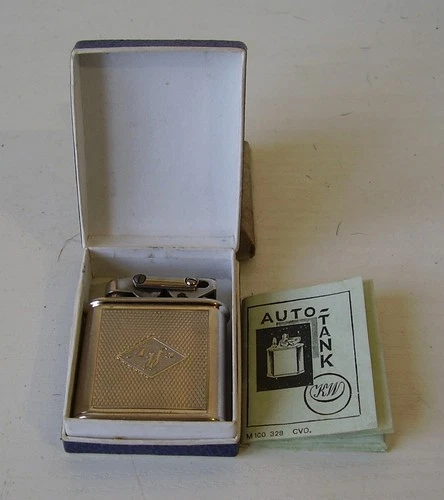 Antique Petrol Lighter In Original Box + Description AGFA Car Tank