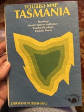 Vintage 1986 Tourist Map Of Tasmania