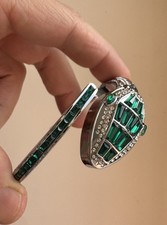 Stunning Serpent Wrist Watch with Hidden Face In Green