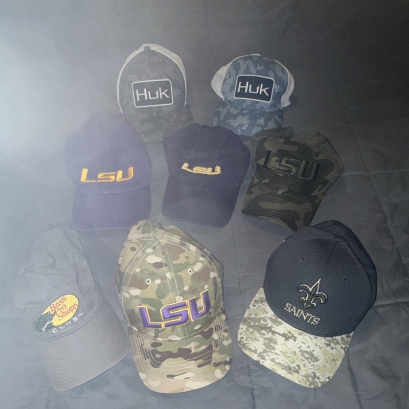 LSU Tigers Purple & Gold Cap Hat/saints/HUK/basspro hat collection!! 