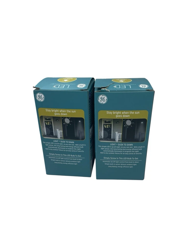 GE LED Anochecer a Amanecer Bombilla Exterior Blanco Suave 8.5w 800 Lúmenes 60w LED CANTIDAD 2 Foto 3 de 4
