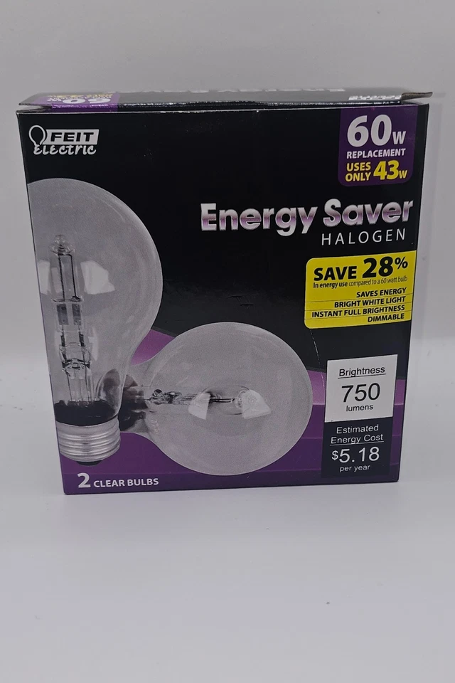 Feit Electric A19 43w Medium Base  Q43A/CL/2  Clear 12-pack [(6) 2-PACK] - Image 2 of 4