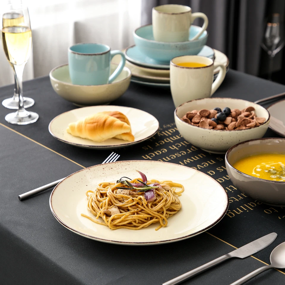 vancasso Series Navia 16-Piece Stoneware Round Dinnerware Set Service for 4 - Image 3 of 4