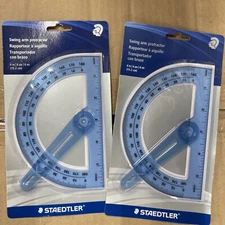 STAEDTLER 56854-15BKST Plastic Protractor with Swing Arm-6"