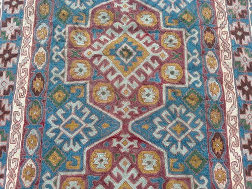 Vintage French Style Aubusson Rug Needlepoint Chain stitch Rug 3x5 ft Free Ship - Picture 5 of 8