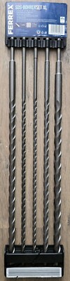 FERREX SDS Bohrerset XL 600mm lang 5 Teilig, passend für alle Maschinen mit SDS+