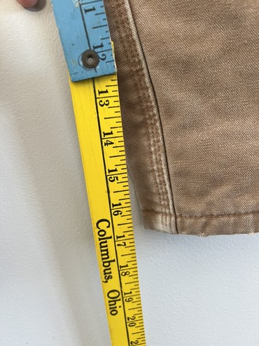 Vintage Carhartt Quilted Double Knee Bib Overalls Boys Youth Size Small USA 4 6 - Picture 9 of 15
