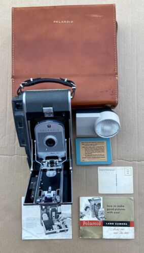 Vintage Polaroid Land Camera Model 160 Lot W/Case Wink-Light Postcarders Manual - 第 1/5 張圖片