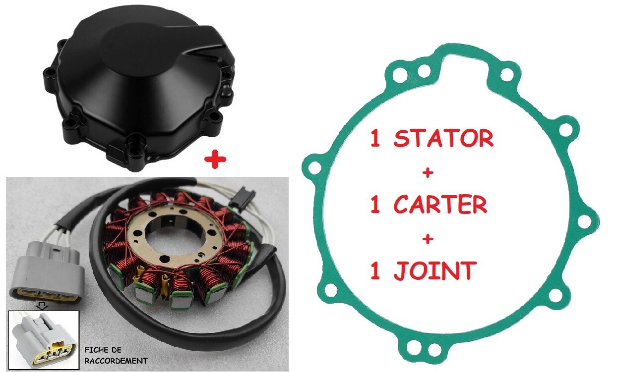 Carter de stator avec joint pour moto Kawasaki Ninja ZX6R ZX636 de 2009 à 2018