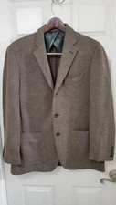 ALTEA ITALY ROBERTO MEN'S BLAZER size 54 / Brown Wool Jacket - MISSING BOTTON 