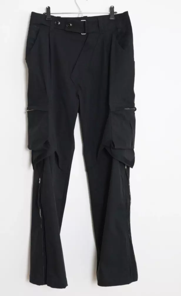 Kiko Kostadinov 00092020 Bindra Cargo Black Trouser