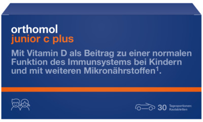 ORTHOMOL Junior C plus Kautabletten Mandarine Orange für 30 Tage PZN 10013630