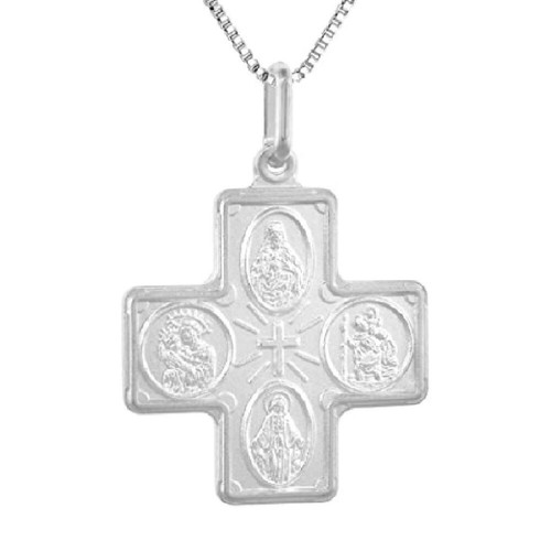 Partant - Pendentif croix simple plaqué or