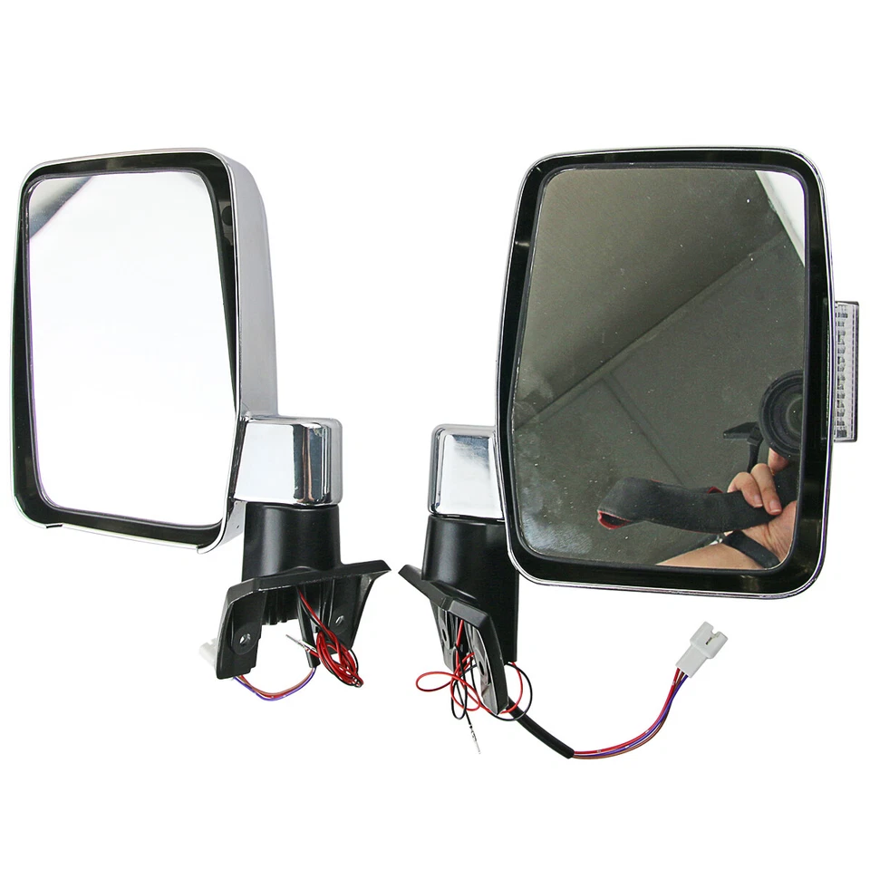 Chrome Exterior Side Mirror For w/ LED For Toyota Land Cruiser 70 1984-ON  4 dr - Imagem 4 de 4
