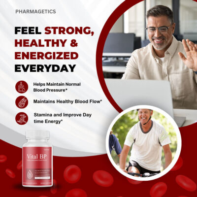 Vital BP Blood Support Supplement Circulation Blood Flow 2 Bottles