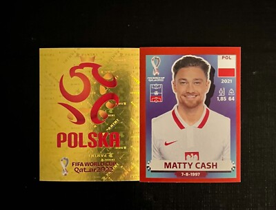 Panini World Cup Qatar 2022 Stickers POL 2 FOIL Matty Cash POL 7 RED US/CAN Ed
