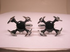 Four Rotor Drones MODERN Cuff Links remote helicopter airplane pilot