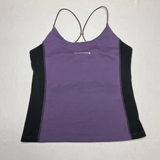 The North Face Womens Active Top sz L Purple Lightweight Stretch Built in Bra