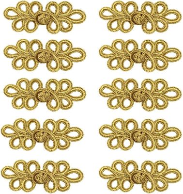 10 Pairs Chinese Knots Frog Buttons Closure Sewing Fasteners for Sweater Cloa...