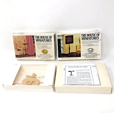 Lot Of 3 The House of Miniatures Wooden Dollhouse Kits Queen Anne LR Tables