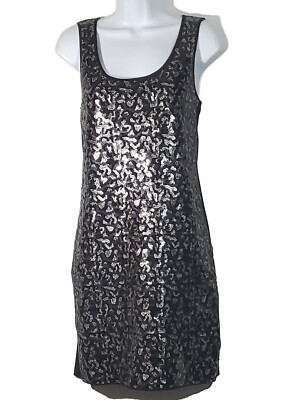 michael kors black cocktail dress Michael Kors Sequin Plunge Neck Cocktail Dress In Black