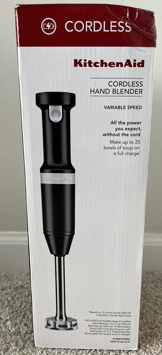 KitchenAid Cordless Variable Speed Hand Blender Matte Black