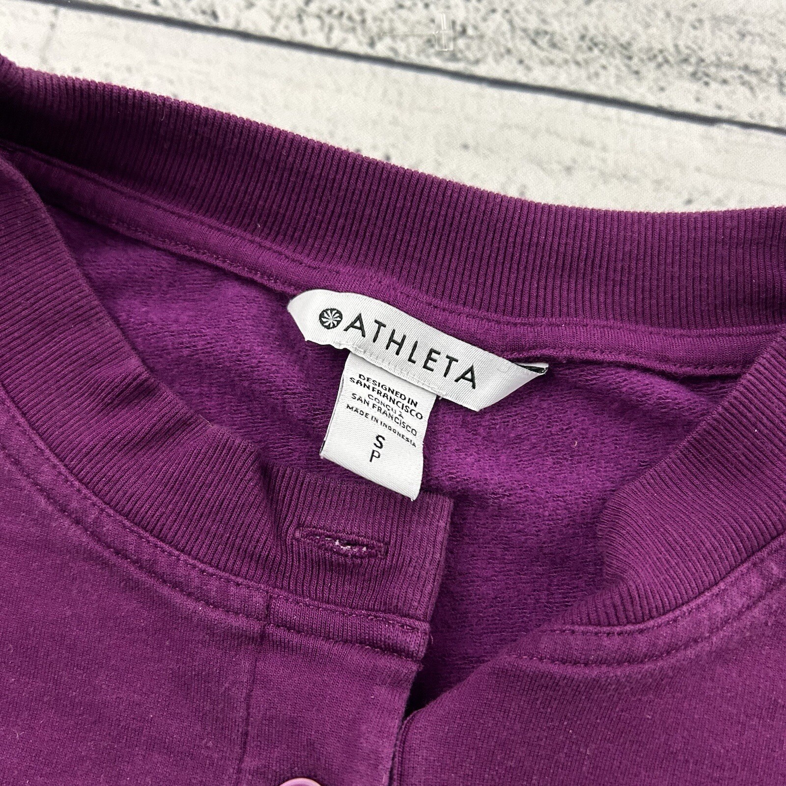 Athleta Pullover Button Front Henley Sweatshirt W… - image 2