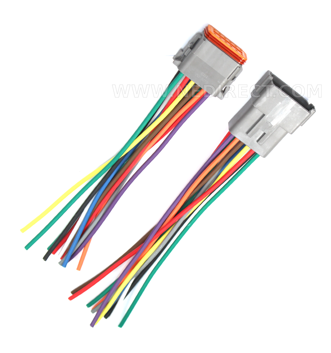 HUAZIZ 6 sets met 2/3/4/6/8/12 pinnen, grijs, stekker en bus, waterdicht, elektrische kabelconnector, connector voor auto, DT, 22-18 AWG, connector voor motorfiets, vrachtwagen
