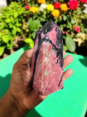 Natural Rhodonite Freeform - Unique Love & Emotional Balance Crystal Home Decor