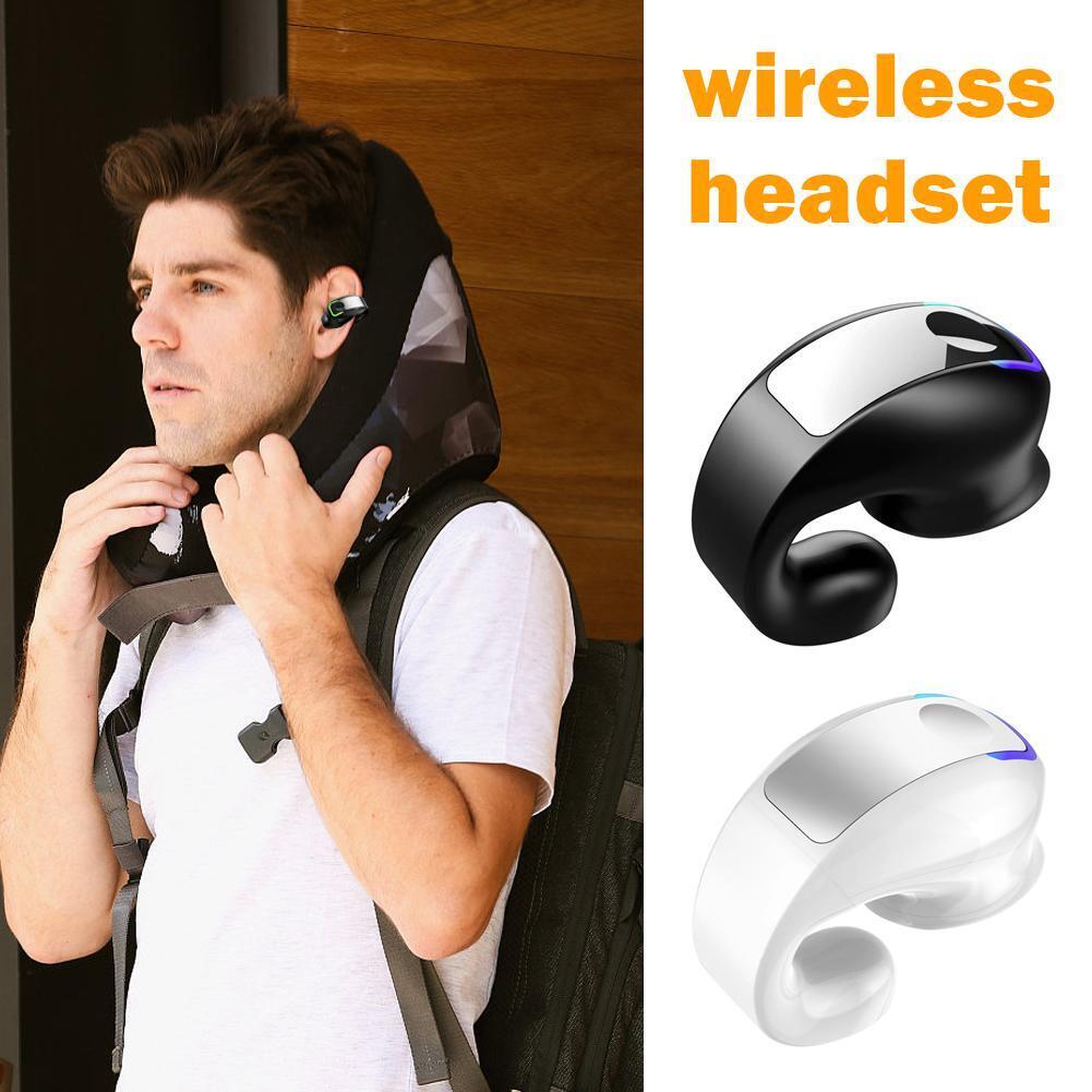 Écouteurs sans fil Bluetooth 5.3 Clip d'oreille Casque conduction osseuse  Sport_